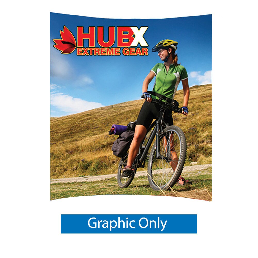 8 x 7.5 ft. RPL Fabric Pop Up Display Curved — Graphic Only / No Endcaps